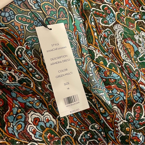 NWT VERONICA BEARD Armeria Paisley Floral Ruffle Mini Dress - Picture 11 of 12